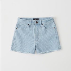A&F High Rise Railroad Shorts